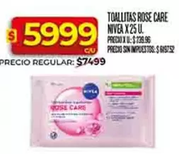 Nivea - TOALLITAS ROSE CARE