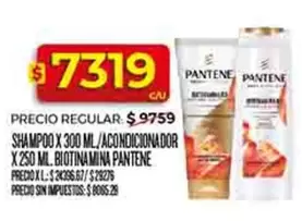 Pantene - SHAMPOO X 300 ML/ACONDICIONADOR X 250 ML
