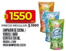 Ecovita - LIMPIADOR DE COCINA / VIDRIOS / BAO
