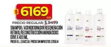 Dove - SHAMPOO / ACONDICIONADOR REGENERACION RETINOL / RECONSTRUCCION AMINOACIDOS