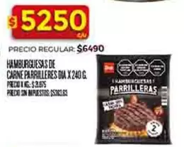 Dia - HAMBURGUESAS DE CARNE PARRILLERAS