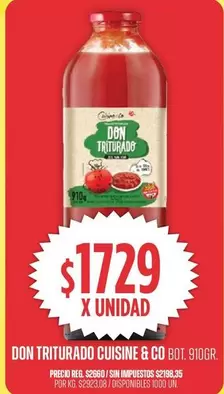 X$ - DON TRITURADO CUISINE & CO