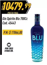 Spirito - Gin  Blu 700Cc Cod. 45443