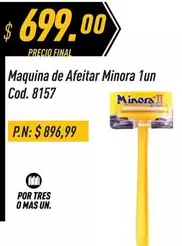 Minora - Maquina de Afeitar 1un Cod. 8157