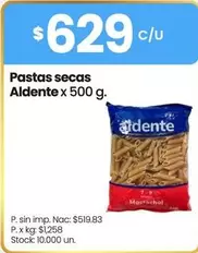 X$ - Pastas secas Aldente