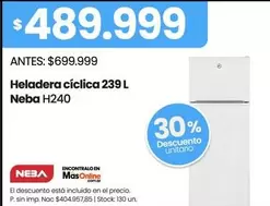 Neba - Heladera cíclica 239 L