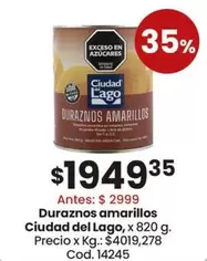 Ciudad del Lago - Duraznos amarillos
