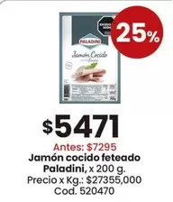 Paladini - Jamón cocido feteado