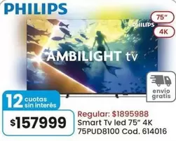 Philips - Smart Tv led 75" 4K 75PUD8100