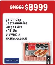 Aro - Salchicha Gastronómica Largas