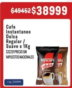 Nescafé - Cafe Instantaneo Regular / Suave x 1Kg