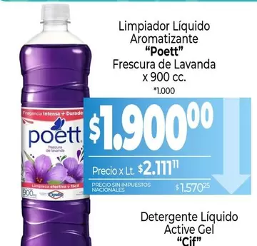 Poett - Limpiador Líquido Aromatizante