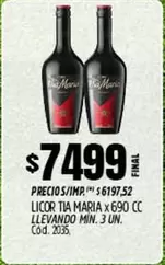 Tia Maria - LICOR TIA MARIA x 690 CC