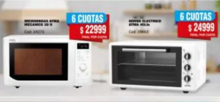 Atma - MICROWAVE ATMA MECANICO 20 L / HORNO ELECTRICO ATMA 40L