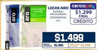 Aro - LECHE ENTERA / PACIALMENTE DESCEMADA