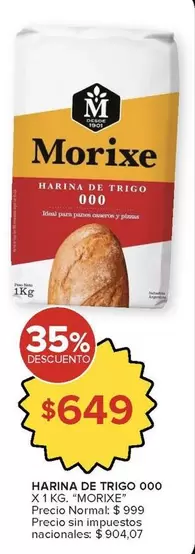 Morixe - HARINA DE TRIGO 000 X 1 KG.