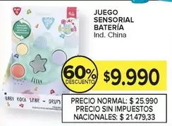 Star - JUEGO SENSORIAL BATERÍA