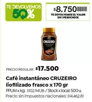 X$ - Café instantáneo liofilizado frasco