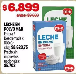 M&K - LECHE EN POLVO ENTERA
