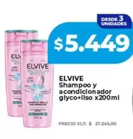 Elvive - Shampoo y acondicionador glyco+liso
