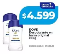 Dove - Desodorante en barra original