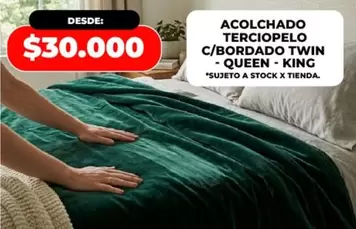 King - ACOLCHADO TERCIOPELO C/BORDADO TWIN - QUEEN - KING