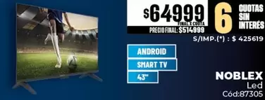 Noblex - Smart TV LED 43"