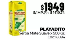 Playadito - Yerba Mate Suave x 500 Gr. Cód:18094