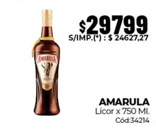 Amarula - Licor x 750 Ml. Cód:34214
