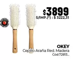 Okey - Cepillo Araña Red. Madera Cód:72813