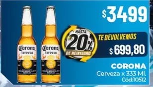 Corona - Cerveza x 333 Ml. C ext{ó}d:10512