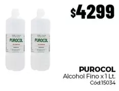 Purocol - Alcohol Fino x 1 Lt. Cód:15034