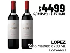 Lopez - Vino Malbec x 750 Ml.