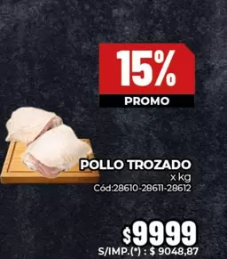 POLLO TROZADO Cód:28610-28611-28612