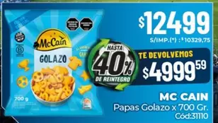 Mc Cain - Papas Golazo x 700 Gr. Cód:31110