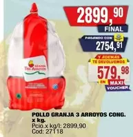 Granja Tres Arroyos - POLLO GRANJA 3 ARROYOS CONG. x kg.
