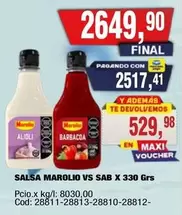 Marolio - SALSA MAROLIO VS SAB X 330 Grs