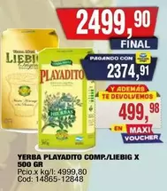 Playadito - YERBA PLAYADITO COMP./LIEBIG X 500 GR