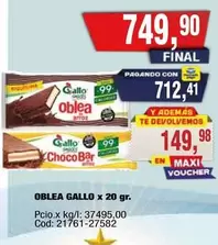 Gallo - Oblea x 20 gr.