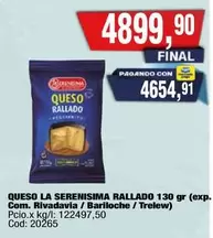 Rivadavia - QUESO RALLADO 130 gr