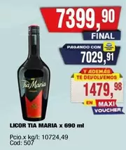 Tia Maria - LICOR TIA MARIA x 690 ml