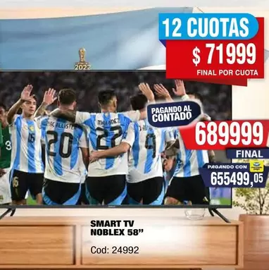 Noblex - SMART TV NOBLEX 58" Cod: 24992