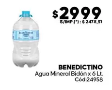 Benedictino - Agua Mineral Bid
uevoacute;n x 6 Lt. C3f3d:24958