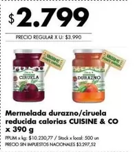 X$ - Mermelada durazno/ciruela reducida calorias