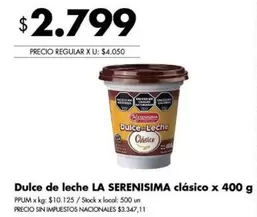 X$ - Dulce de leche clásico