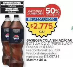 Pepsi - Gaseosa Cola Sin Azúcar