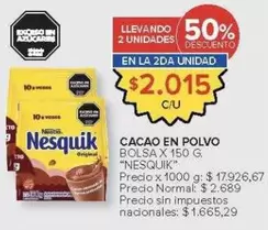 Nesquik - CACAO EN POLVO