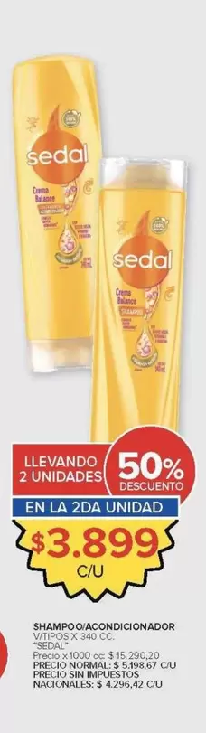 Sedal - Shampoo Acondicionador