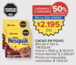Nesquik - CACAO EN POLVO