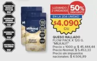 X$ - QUESO RALLADO FLOW PACK